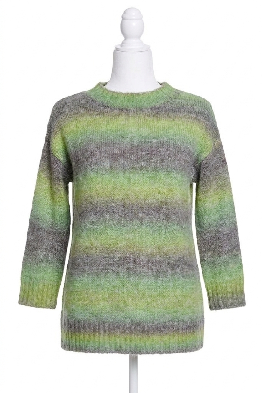 NEW MULTIPLES ombre striped sweater in olive